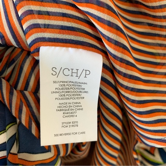 CAbi Amour 5370 multi abstract interlocking heart sleeveless shirt dress. Size S - Picture 9 of 10